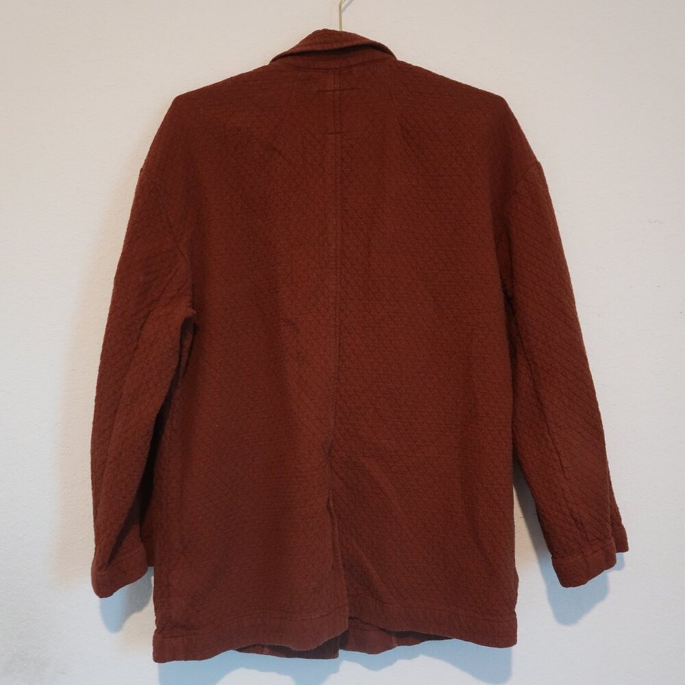 Madewell Quilted Blazer Jacket in Rust - Size Large - Picture 2 of 5